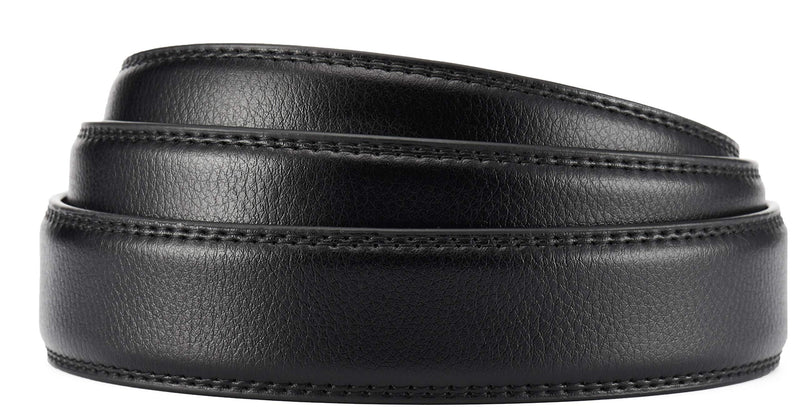 CHAOREN Ratchet Belt Replacement Strap 1 3/8”, Leather Belt Strap for 40MM Slide Click Buckle Mens Belt Black 28" to 38" Waist Adjustable - NewNest Australia