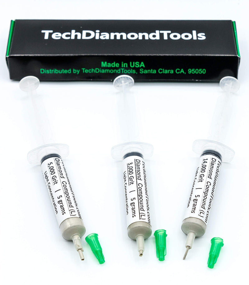 TechDiamondTools Kit of 3 Diamond Polishing Compound Polishing Paste 3000 5000 14000 Grit for Marble Glass Metal Rock Jewelry Resin Silver Gemstone with 10% of Diamond Powder USA Made 14000 5000 3000 grit - NewNest Australia