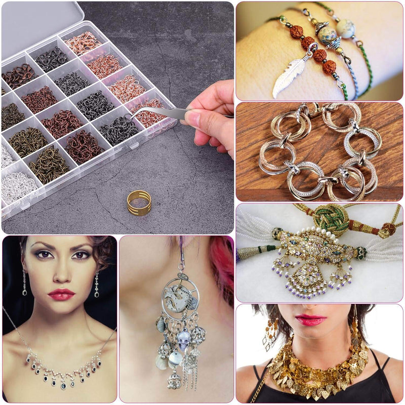 Jump Rings for Jewelry Making, Cridoz 2340Pcs Open Jump Rings and Lobster Clasps Jewelry Making Supplies Kit for Necklace and Jewelry Repair - NewNest Australia