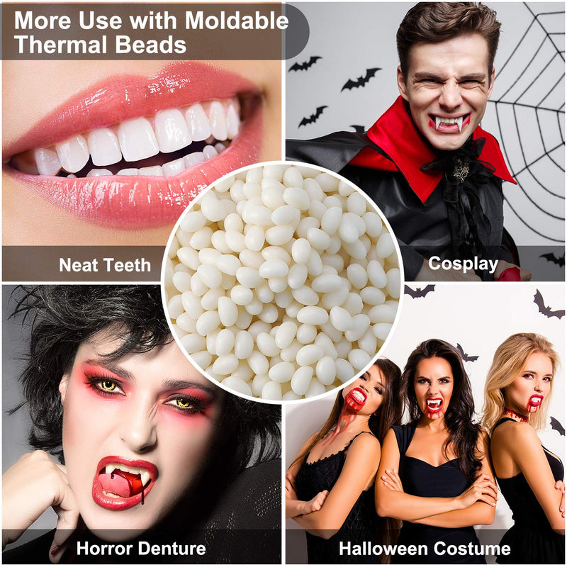 50 g Tooth Solid Gel Temporary Tooth Repair Set Thermal Fitting Bead Teeth Pellet Glue False Teeth for Halloween Mouth Guard Tooth Filling Repair Kit Missing Broken Tooth - NewNest Australia