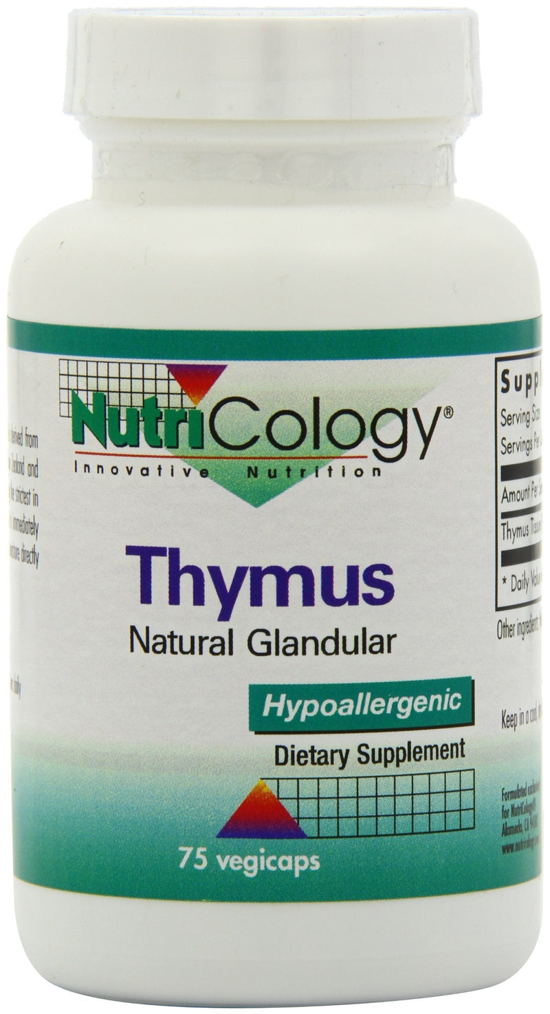 NutriCology Thymus - Natural Glandular, Immune Support - 75 Vegicaps - NewNest Australia
