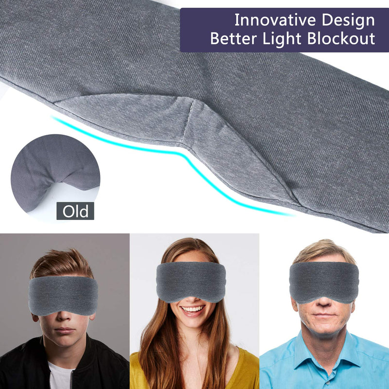 Sysrion Sleep Mask - Ultra Soft Comfortable Sleeping Mask for for Home Sleep Travel Shift Work, Nose Pad Designed Light Blocking Eye Blinder, Fully Adjustable Strap and Skin Friendly - NewNest Australia