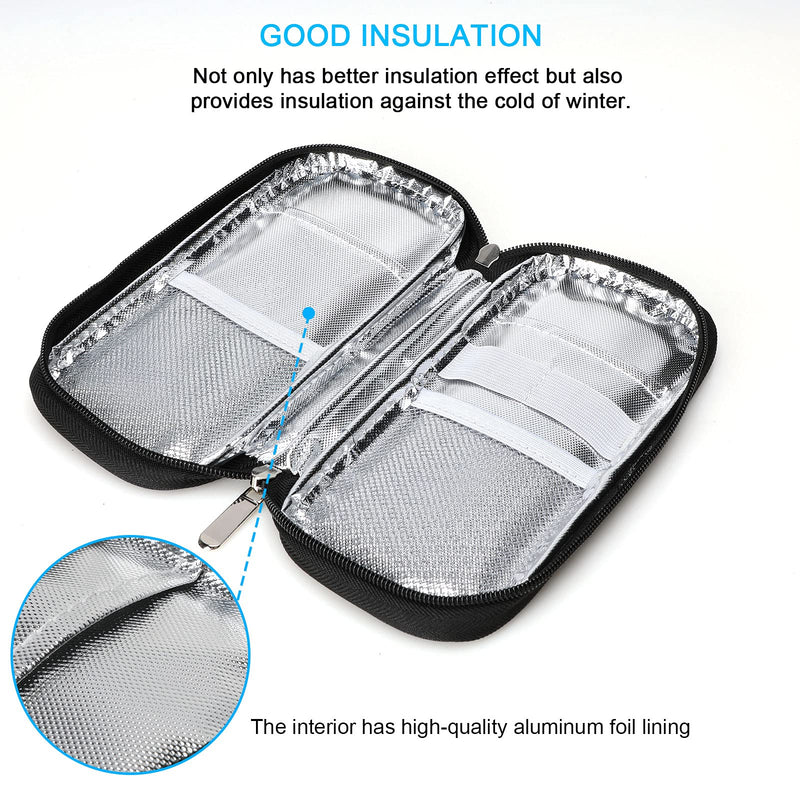 Insulin Cooler Travel Case - Organizer Insulin Case for Diabetes Accessories Keep Supplies Safe and Cold by YOUSHARES(Black) dark - NewNest Australia