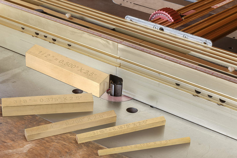 Brass Setup Blocks Height Gauge Set - Set of 5 Accurate Table Saw Accessories for Woodworkers - Bars Include Laser Engraved Size Markings - NewNest Australia