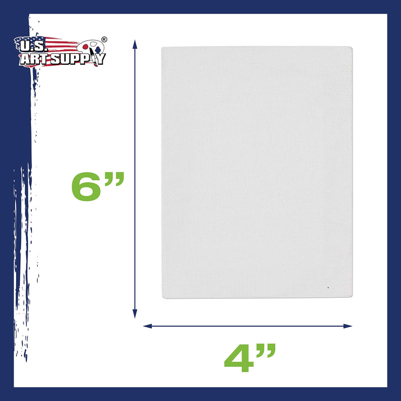 US Art Supply 4" x 6" Mini Professional Primed Stretched Canvas (1-Pack of 12-Mini Canvases) - NewNest Australia