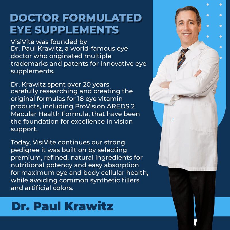 ProVision AREDS 2 Eye Vitamins for Macular Degeneration - Enhance Vision Supplements - Lutein Zeaxanthin Vision Complex - 60 Eye Supplement Capsules - NewNest Australia