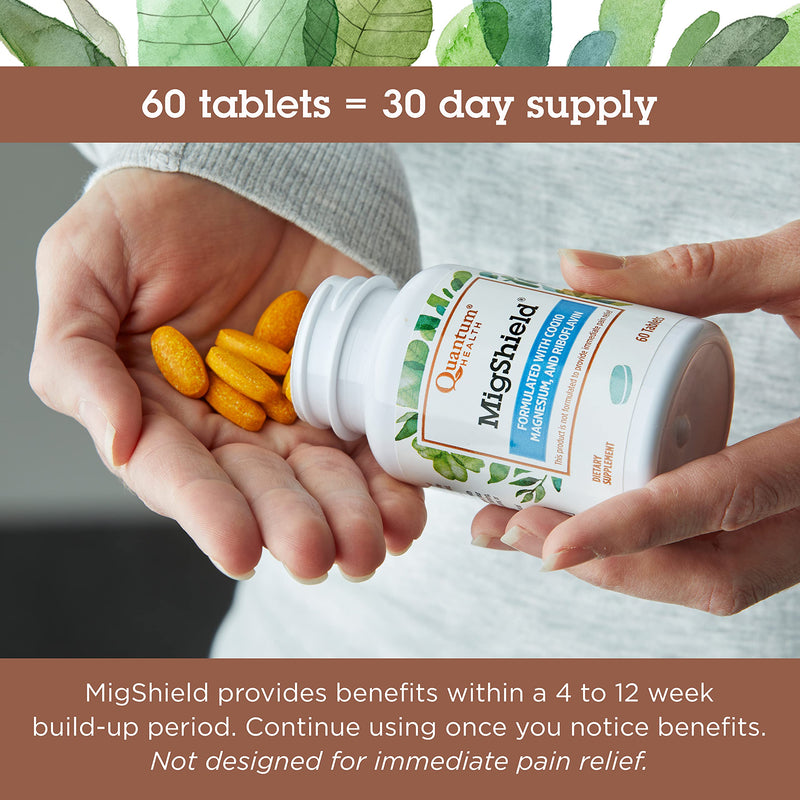 Quantum Health MigShield Magnesium Supplements with Riboflavin & CoQ10, The Power of Magnesium in Easy-to-Take Tablets For Effective Results, 60 Tablets, 30-Day Supply - NewNest Australia