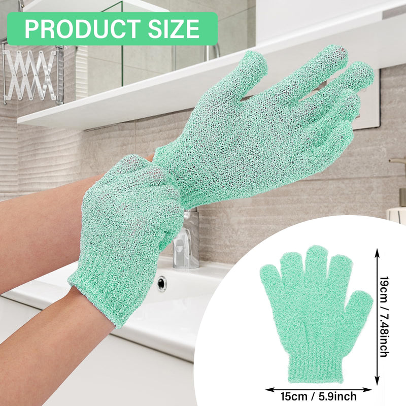 Sibba Peeling Gloves Exfoliating Gloves Massage Gloves Peeling Glove for Body Bath or Shower, Sauna Glove, Shower Sponge, Body Scrubbing Massage Reusable Scrubbing (Green) - NewNest Australia
