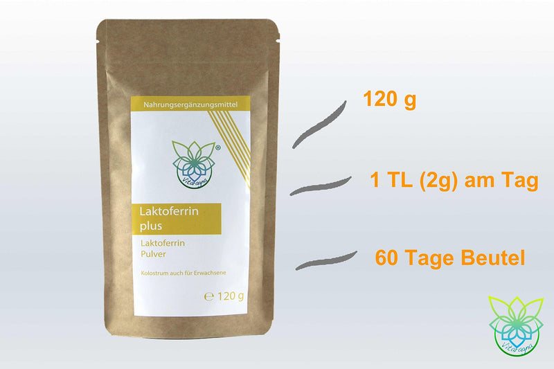 Vitaragna Lactoferrin Powder Plus, 120 G, Colostrum Or Colostrum Also For Adults With Apo-Lactoferrin, Glycine And Micronized Bamboo Fibers, High Bioavailability And Compatibility - NewNest Australia