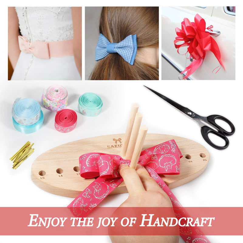 Bow Maker for Ribbon, Holiday Wreaths,Wooden Wreath Bow Maker Tool for Creating Gift Bows, Party Decorations, Hair Bows, Corsages, Holiday Wreaths, Various Crafts(Double-Sided) - NewNest Australia