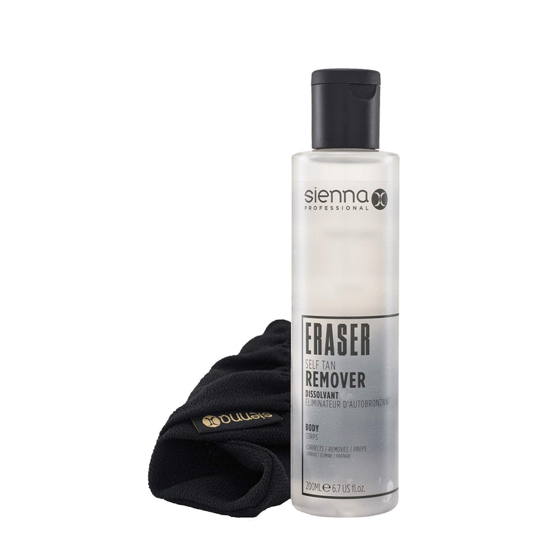 Sienna X Eraser Self Tan Remover & Mitt. Exfoliating And Moisturising Eraser Perfect For Creating A Fresh Base For New Tan. Removes Stubborn Build Up. Formulated With Aloe Vera And Willow Bark. - NewNest Australia