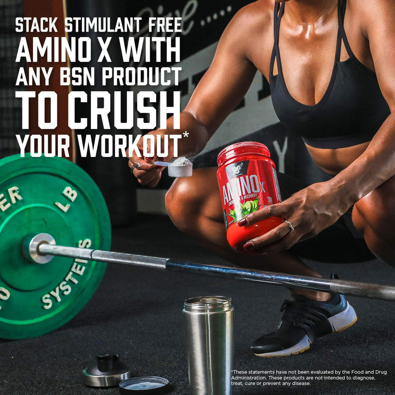 BSN Amino X Muscle Recovery & Endurance Powder with BCAAs, 10 Grams of Amino Acids, Keto Friendly, Caffeine Free, Flavor: Blue Raspberry, 30 Servings (Packaging May Vary) 30 Servings (Pack of 1) - NewNest Australia