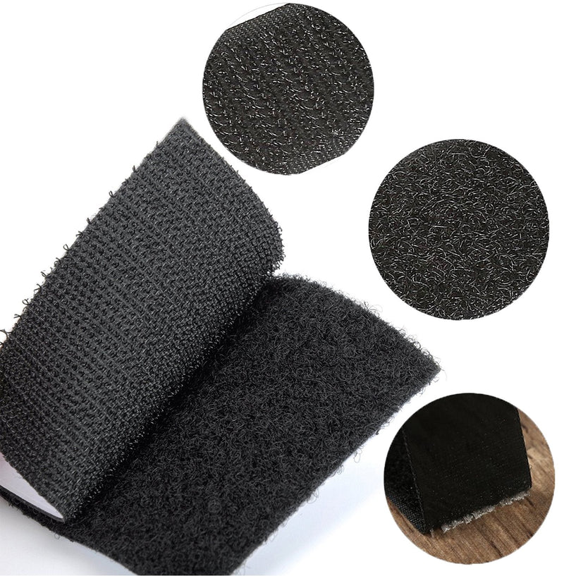 Self Adhesive Long Hook and Loop Strips with Adhesive Tape Nylon Fabric Fastener Fastener Sticky for Couch Cushions, Guitar Pedal, Cable Management and Crafts Projects 11CM (4.3 Inch) Wide 2M - NewNest Australia