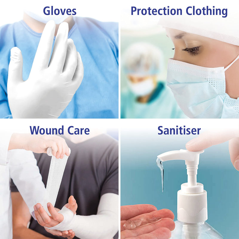 Nitrile Examination Gloves - Medium, Powder Free, Hypoallergenic, Heavy Duty, Long Cuff, Ambidextrous, Disposable, for Any Sector, Bulk Buy (Medium) (Black) - Meditrade - NewNest Australia
