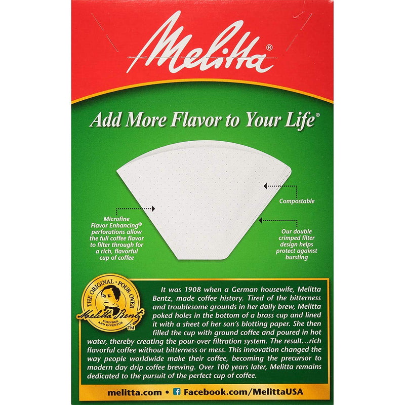 Melitta #4 Cone Coffee Filters, White, 100 Count - NewNest Australia