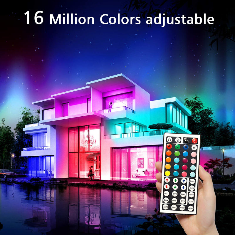 DAYBETTER Led Lights 30ft, Led Strip Lights with Remote and Power Supply Flexible, RGB Color Changing Led Lights for Bedroom Kitchen Home Party M - NewNest Australia