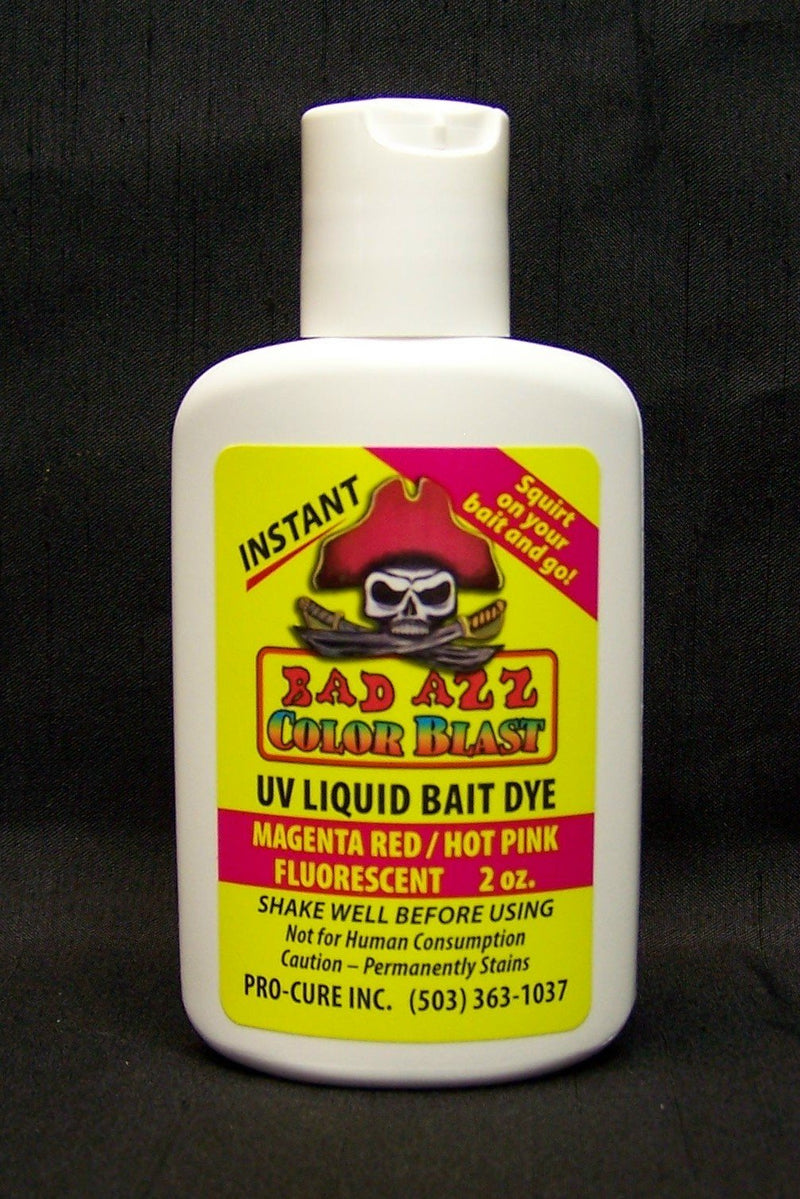 Pro-Cure Bad Azz Color Blast Liquid Bait Dye, 2-Ounce, Magenta Red/Hot Pink Fluorescent - NewNest Australia