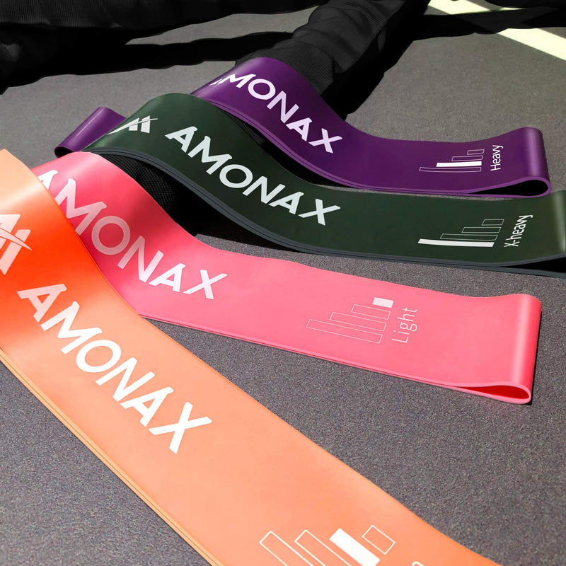 Amonax Resistance Bands Set for Women and Men, Exercise Fitness Home Gym Bands for Legs and Glutes and Arms. Yoga, Pilates Resistant Band Mini Loop Bands, Therapy Stretch Band - NewNest Australia