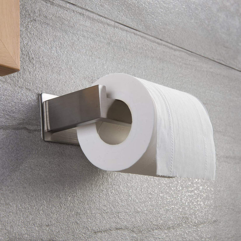 YIGII Toilet Paper Holder Adhesive - Self Adhesive Toilet Tissue Holder for Toilet Roll Bathroom Stick on Wall Stainless Steel Brushed - NewNest Australia