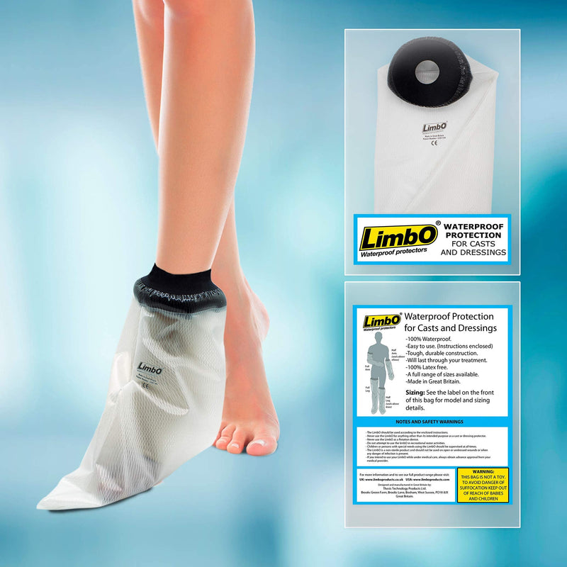 LimbO Waterproof Protectors Dressing Cover, Adult Foot Shower Cover for Bandages and Light Dressings M25, 26 to 34 cm Ankle Circumference M25: 26-34 cm Ankle Circ. - NewNest Australia