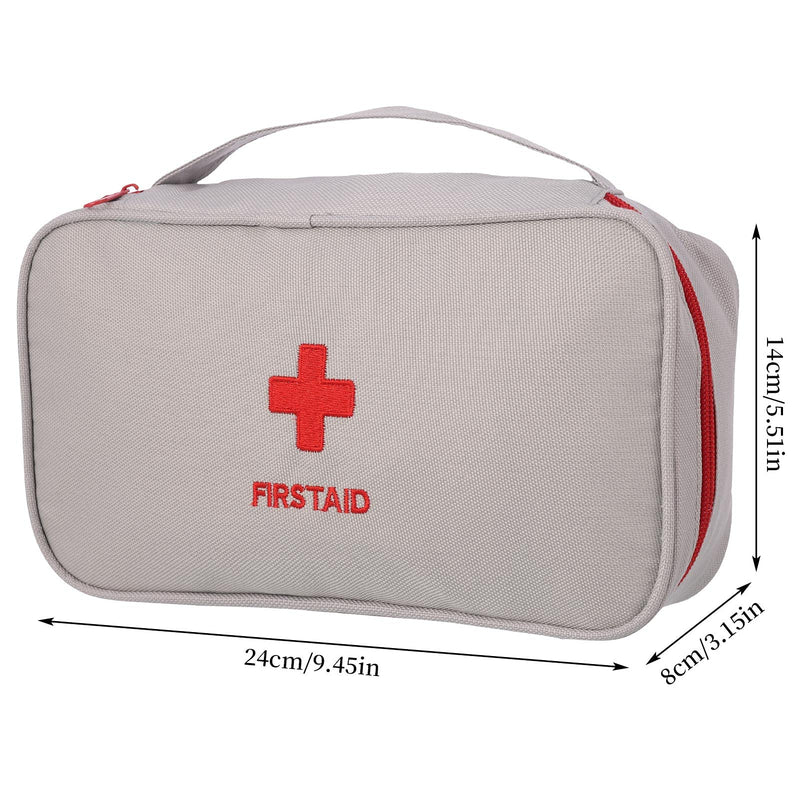 upain First Aid Bag Empty Small Medical Kit Pouch Travel Emergency Pouch Lightweight Medicine Storage Bag Multifunctional Layered for Emergency Home Office Car Outdoors Boat Camping Hiking Grey - NewNest Australia