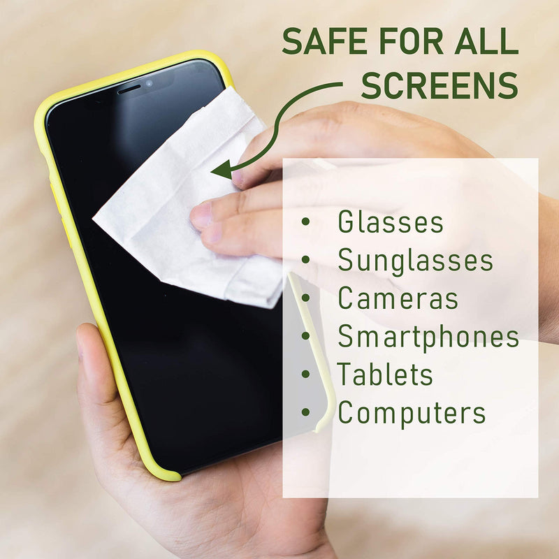 Pre-moistened Lens and Glass Cleaning Wipes: for Glasses, Camera, Cell Phone, Smartphone, and Tablet – Safe for AR Lenses, Quick Drying, Streak Free, Disposable - Individually Wrapped - 200 Pack - NewNest Australia