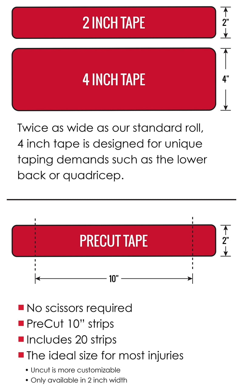 RockTape Original 2-Inch Water-Resistant Kinesiology Tape 20 Pre-Cut Strips Beige - NewNest Australia
