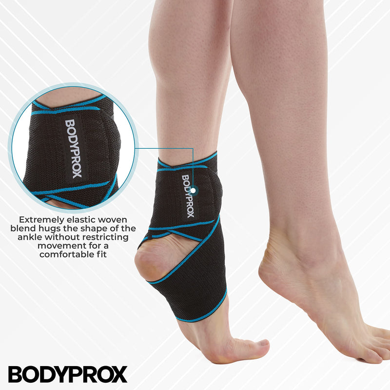 Bodyprox Ankle Support Band, Adjustable Compression Ankle Support for Sports Protection, One Size Perfect Fit for Men and Women (2) 2 - NewNest Australia