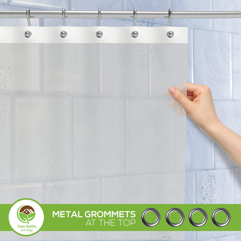 Heavy Duty PEVA Frost Shower Curtain Liner with Magnets & Suction Cups - 70 X 72 in. Long - NewNest Australia