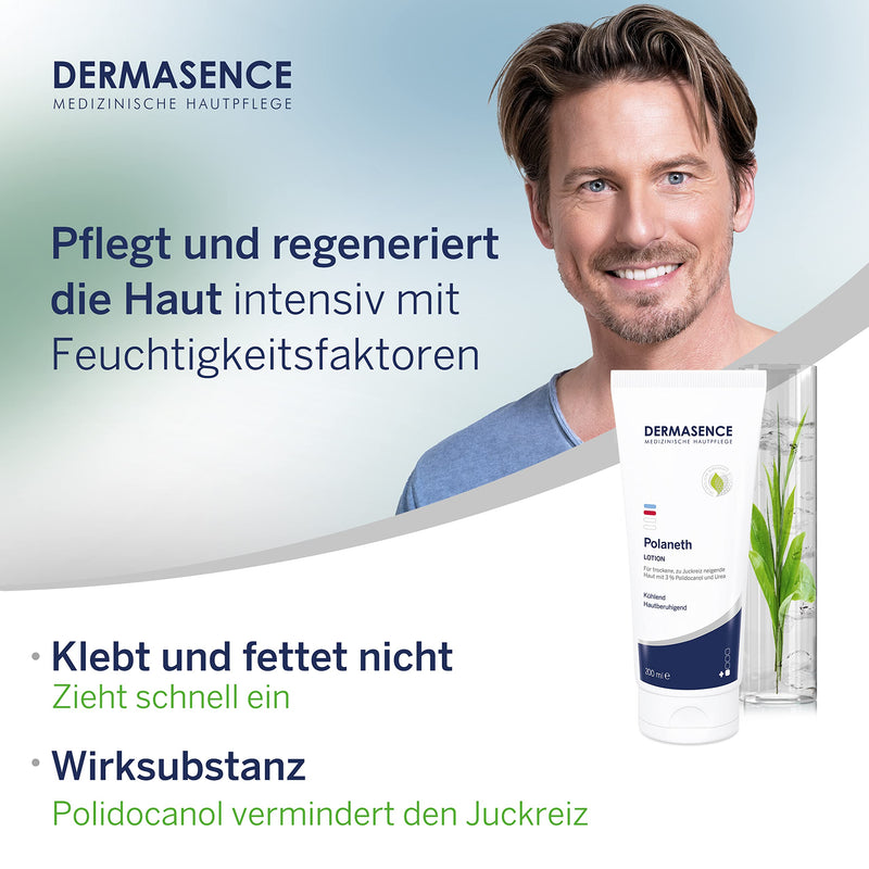 Dermasence Polaneth Lotion - Cooling Body Care For Dry And Itching Prone Skin - Additional Nourishing With Urea And Oils - Itching Reducing With Instant And Long-Term Effect - 200 Ml - NewNest Australia