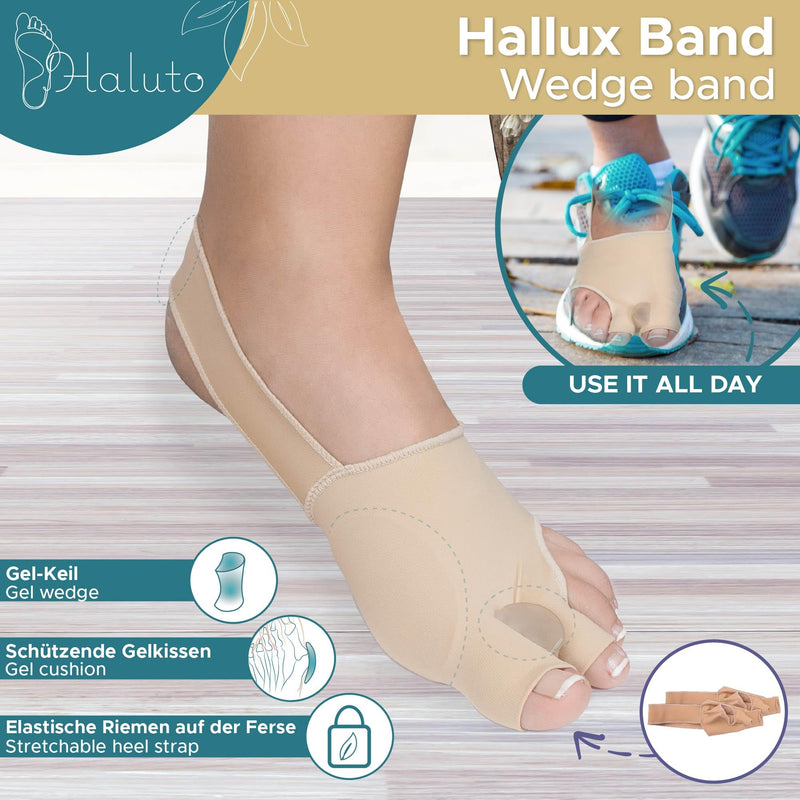 HALUTO 6-in-1 SET Hallux Valgus Correction - Hallux Valgus Splint - Hallux Valgus Bandage - Toe Separator Hallux Valgus with Bunion Protection - Hallux Valgus Socks - Hallux Valgus Belt Training Band One Size - NewNest Australia