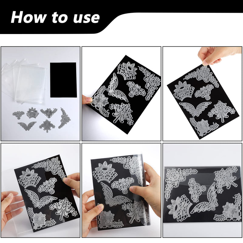 12 Pcs Stamp and Die Storage Bag with 12 Pieces Rubber Magnetic Sheets Clear Resealable Plastic Seal Bags Storage Pocket Large Stencil Envelope Case for DIY Scrapbooking Die Cutting (0.3 mm thickness) 0.3 mm thickness - NewNest Australia