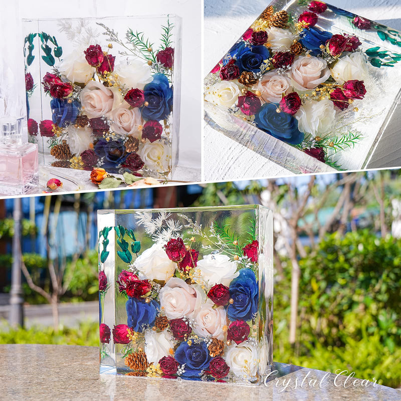 LET'S RESIN Large Square Silicone Molds for Resin, Glossy Deep Square Molds 8''x 3'' w/ Wooden Support, Large Epoxy Resin Molds for Flowers Preservation, Resin Casting Molds for DIY Home Décor - NewNest Australia
