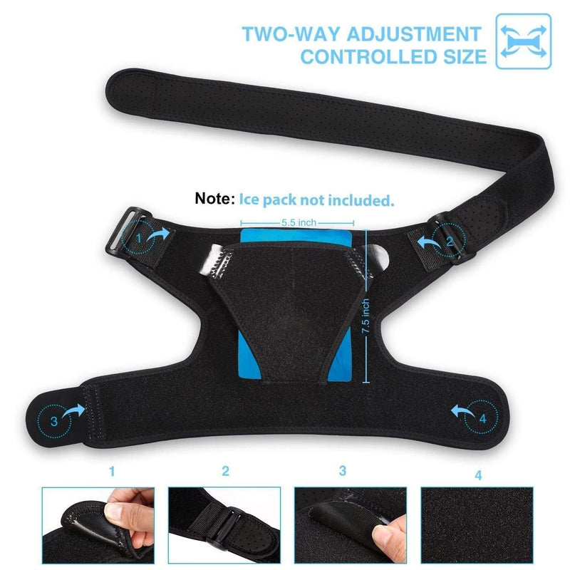 Doact Shoulder Brace Adjustable Neoprene Shoulder Pain Support Bandage, Injuries, Sports Injuries, Tendonitis, Arthritic Shoulders, Left/Right For Men/Women, Xl - NewNest Australia