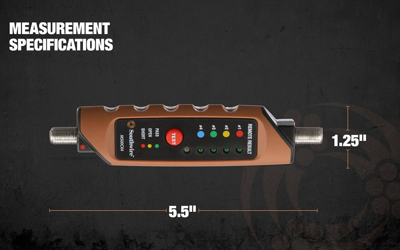 Southwire M500CX4 Coax Continuity Tester/Mapper, Durable Design, Auto Power-Off, Double-Molded Housing, Easy-to-Understand LED Display, Includes 4 Color-Coded ID Remotes - NewNest Australia