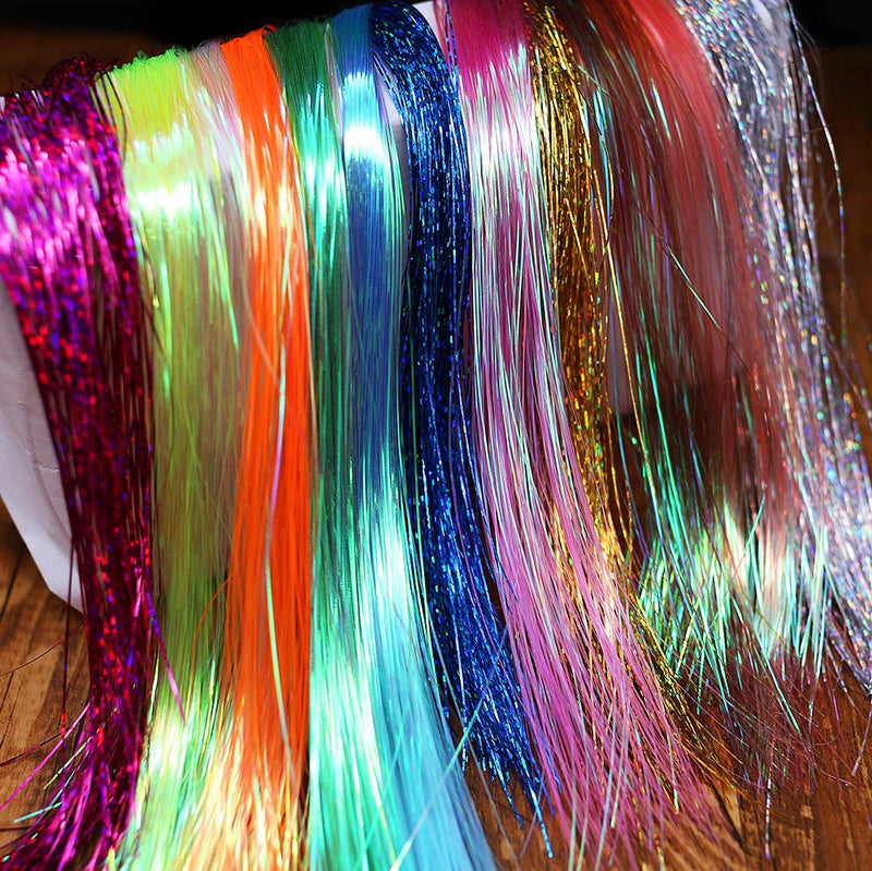 Fly Tying Materials 12 Colors Krystal Flash Holographic Ripple Flashabou Flies Fishing Lure Making Supplies 3-Holographic Flashabou Set C - NewNest Australia