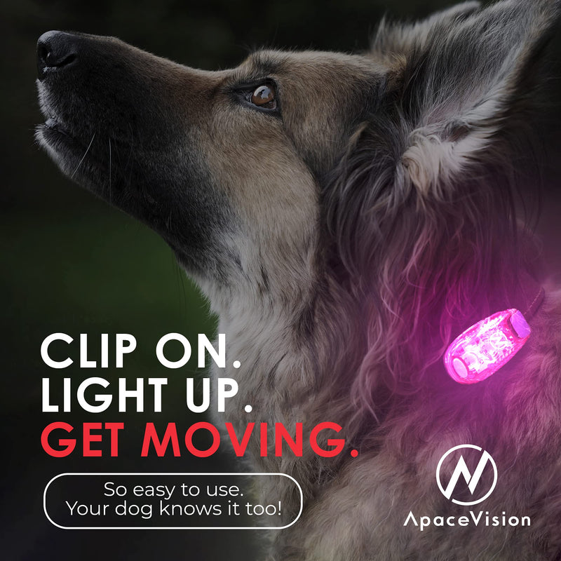 LED Safety Light (2 Pack) + Free Bonuses | Clip On Strobe/Running Lights for Runners, Dogs, Bike, Walking | The Best High Visibility Accessories for Your Reflective Gear, Bicycle etc Pink - NewNest Australia