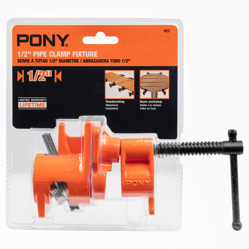 PONY 52 Pipe Clamp, Fixture for 1/2-Inch Black Pipe Pack 1 - NewNest Australia