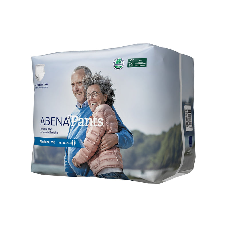 Abena Light Incontinence Pants, Eco-Friendly Incontinence Pants For Men & Women, Comfortable, Protective & Discreet, Fast Absorption, Sustainable Incontinence Pads - M0, 900ml, 32-43" Waist, 6x 14PK - NewNest Australia