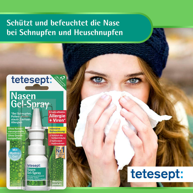 tetesept nasal gel spray - nasal spray with hydro-moisture film - nose care for moistening and protecting the nasal mucous membranes - 1 x 20 ml - NewNest Australia