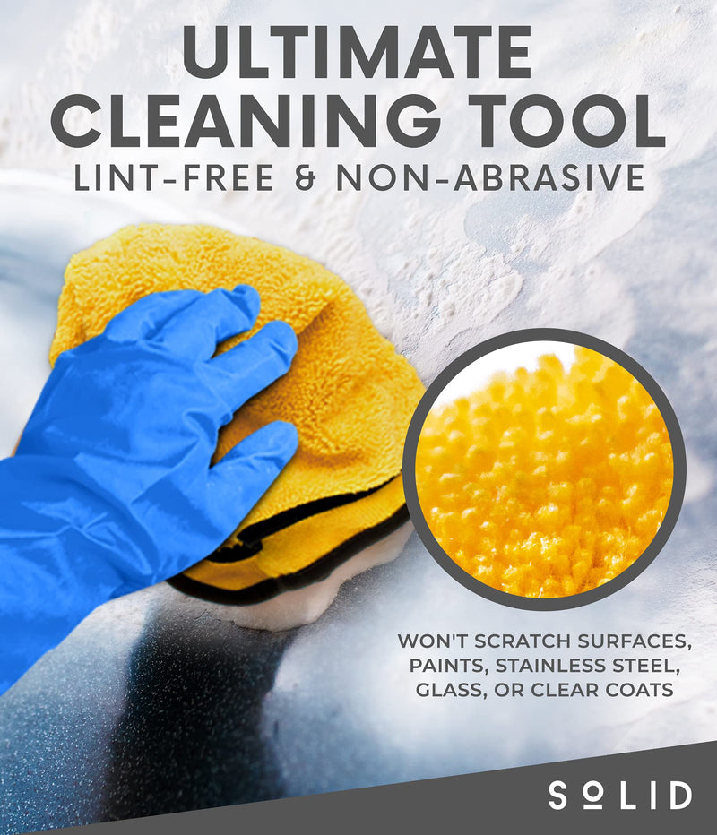 SoLiD Multipurpose Plush Microfiber Cleaning Cloth Towel for Household, Car Washing, Drying & Auto Detailing - 16" x 24" (6) 6 - NewNest Australia