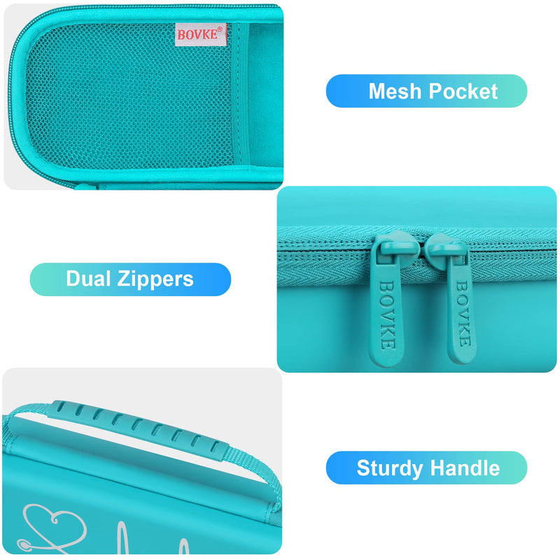 BOVKE Travel Stethoscope Case for 3M Littmann Classic III, Lightweight II S.E, MDF Acoustica Lightweight Stethoscopes, Mesh Pocket for Pen Lights, Medical Scissors and Nurse Accessories, Turquoise - NewNest Australia