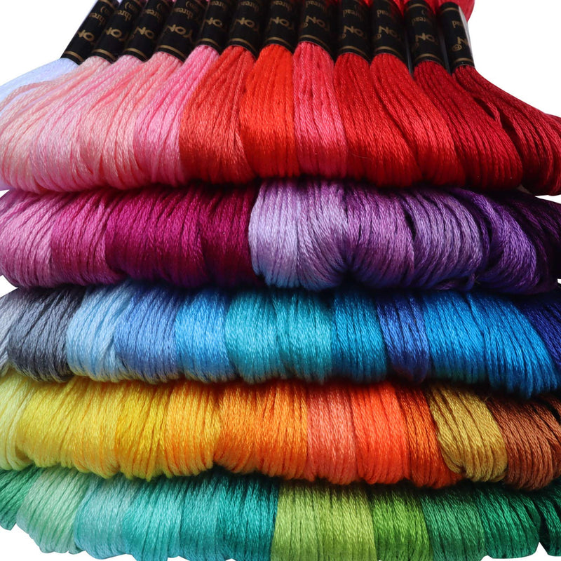 122 skeins Embroidery Floss - Embroidery Thread - Friendship Bracelet String for Cross Stitch, Hand Embroidery, String Art 122 SKEINS - NewNest Australia