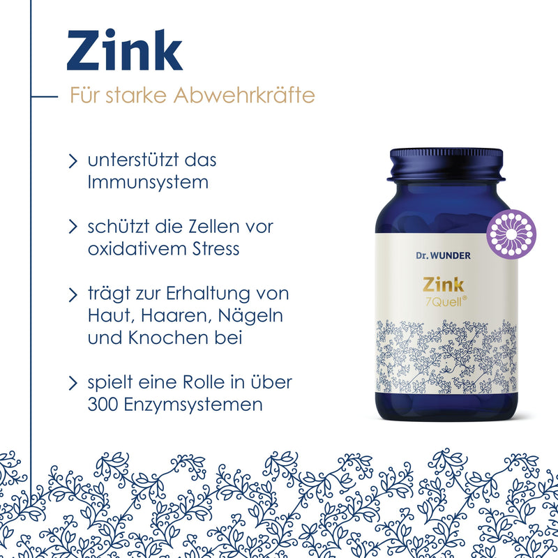 Dr. Wunder Liposomal Zinc 30 Mg: 60 Vegan Hard Capsules | Stomach-Friendly Zinc In Real Liposomal Form | 30 Mg Elemental Zinc | 7Quell ‚ Highly Effective Complex Of 7 Selected Zinc Sources - NewNest Australia