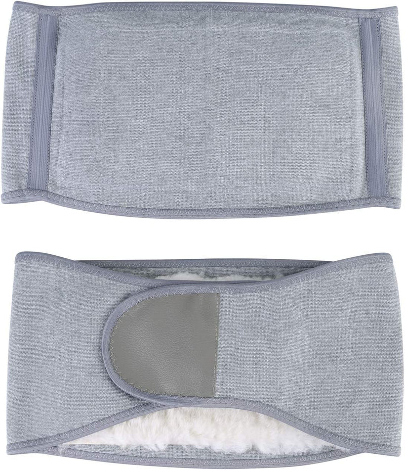 Winter Thicken Cashmere Waist Warmer Band Thermal Abdominal Binder Stomach Lumbar Back Support Brace Waist Wrap Belt Band Back Kidney Warmer Pain Relief Recovery for Women Men Waistline 34-43inch Grey - NewNest Australia