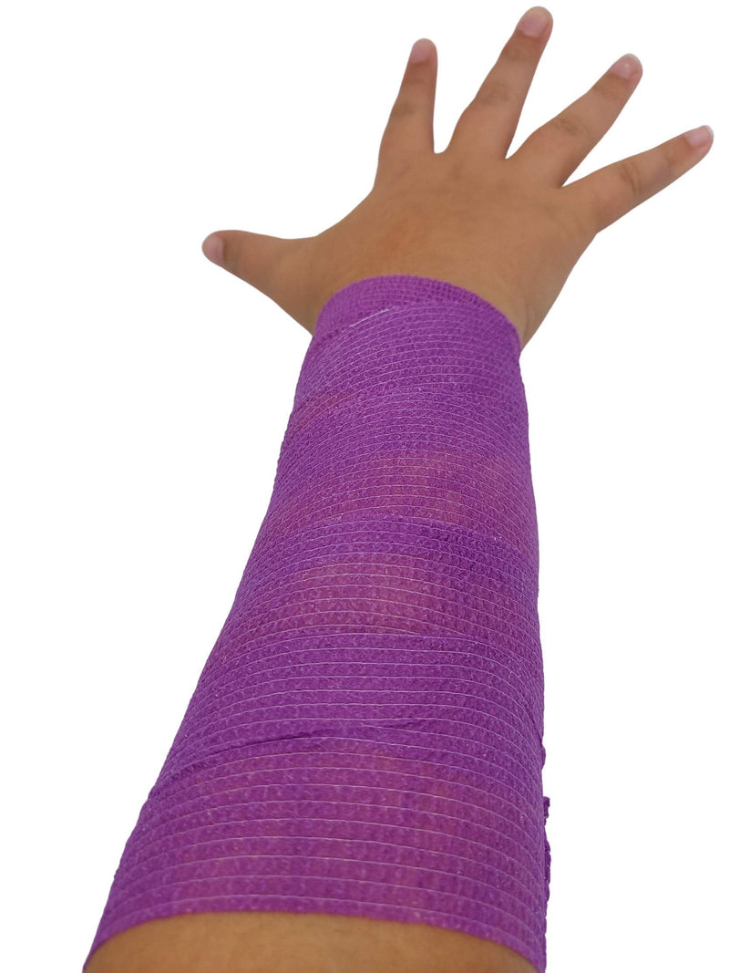 Pintomed Self-Adhesive Stretched Bandage - 6 X Purple Bandages Rolls - 5 Cm X 4.5 M Cohesive Bandage Bandage Fixation Bandage Self-Adhesive Health Plaster Sports Tape Piece For Wrist Leg Arm Vet Wrap - NewNest Australia