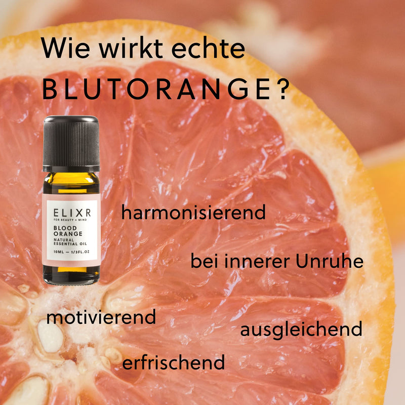 Elixr Blood Orange Oil For Room Fragrance, Aromatherapy & Massage Oil - 100% Pure Natural Essential Oil From Gently Pressed Blood Orange - Certified Natural Cosmetics From Germany (10 Ml) - NewNest Australia