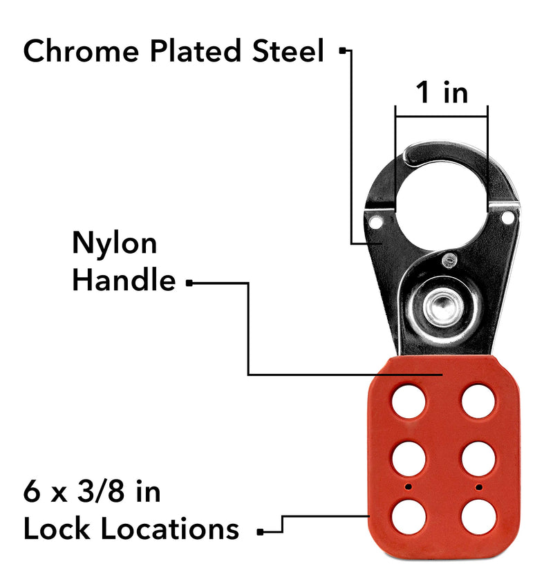 TRADESAFE Lock Out Tag Out Lock Hasp. 6 Pack Lockout Tagout Hasp. Steel Padlock Hasp for Lock Out Devices. Heavy Duty Loto Hasp for Lockout Safety Supply, Kits, and Stations - NewNest Australia