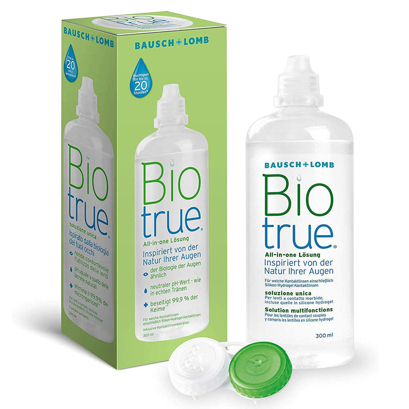 Bausch + Lomb contact lens cleaner Biotrue, compatible contact lens care for silicone hydrogel lenses, 1 x 300 ml single - NewNest Australia