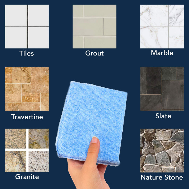 Professional Microfiber Sealer Applicator Pad – The Perfect Tool to Apply Sealer to All Natural Stone and Tile Like Marble, Granite, Concrete & Slate (Blue) Blue - NewNest Australia